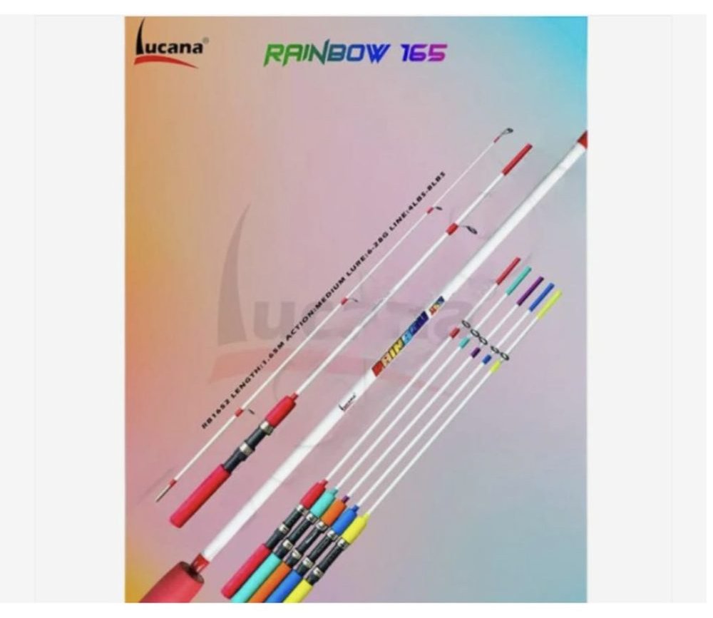 Lucana Rainbow 5.5ft solid spinning rod, from the AJ Fishing Tackles catalogue