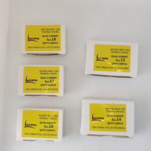 Lucana Round bent sea fishing hooks 100pcs